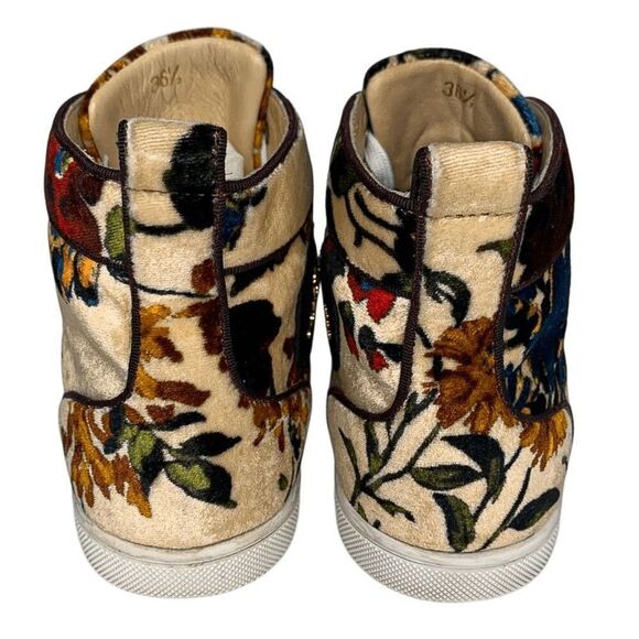 Christian Louboutin Bip Bip Orlato Velvet High Top Sneakers EU 36.5 US 6.5 - Picture 8 of 11